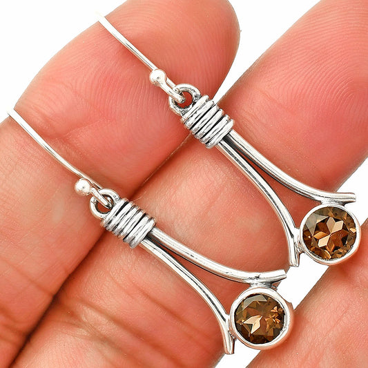 Natural Smoky Quartz - Brazil Earrings E-1046 SDE83583