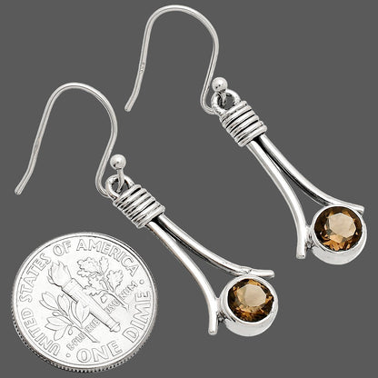 Natural Smoky Quartz - Brazil Earrings E-1046 SDE83583