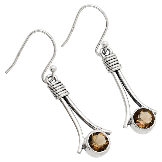 Natural Smoky Quartz - Brazil Earrings E-1046 SDE83583