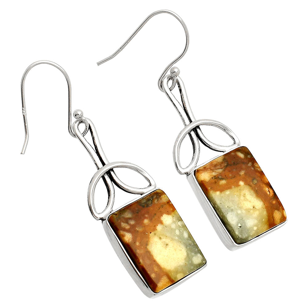 Natural Rocky Butte Picture Jasper Earrings E-1197 SDE83718