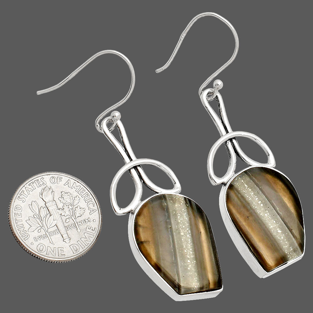 Natural Banded Onyx Earrings E-1197 SDE83722