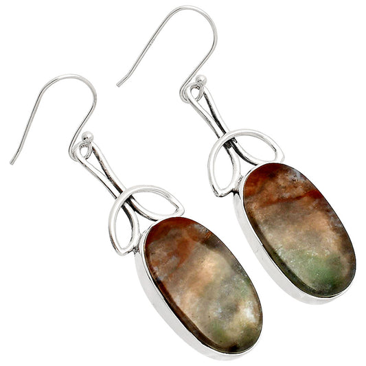 Natural Texas Moss Agate Earrings E-1197 SDE83725