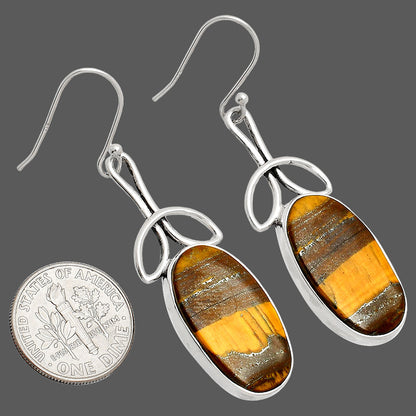 Natural Iron Tiger Eye Earrings E-1197 SDE83726