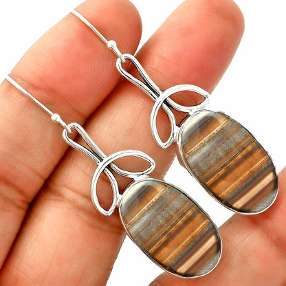 Natural Banded Onyx Earrings E-1197 SDE83737