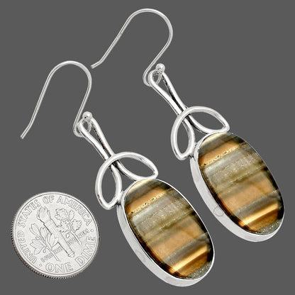 Natural Banded Onyx Earrings E-1197 SDE83737