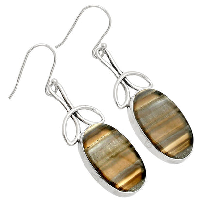 Natural Banded Onyx Earrings E-1197 SDE83737
