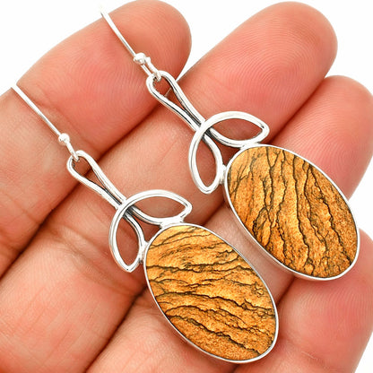 Natural Picture Jasper Earrings E-1197 SDE83745