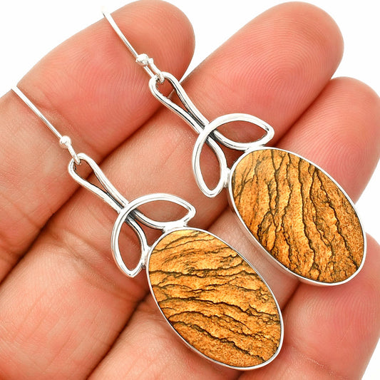 Natural Picture Jasper Earrings E-1197 SDE83745