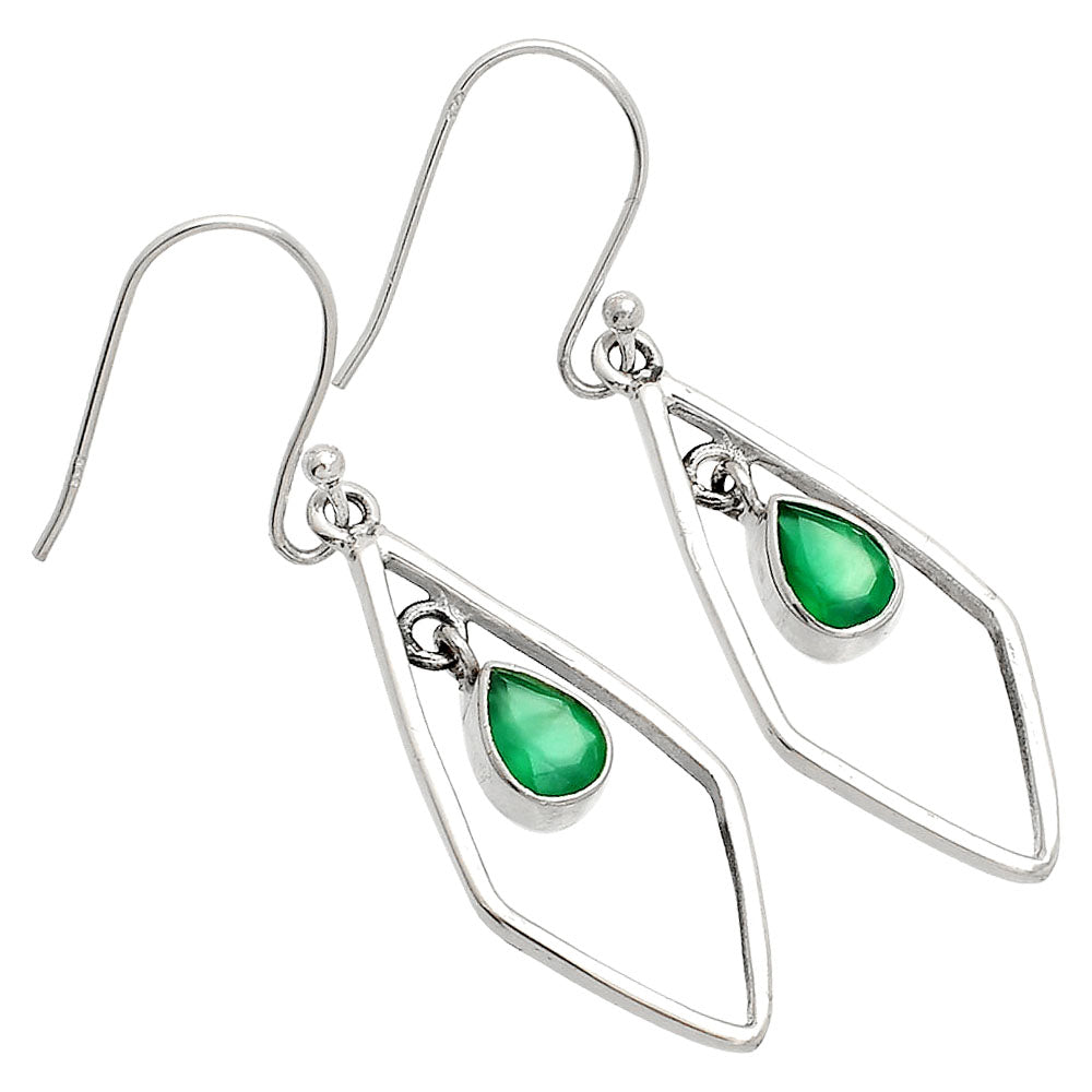Natural Green Onyx Earrings E-1216 SDE83778