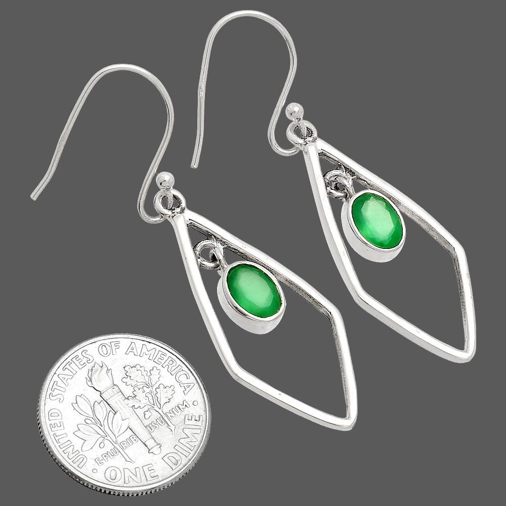 Natural Green Onyx Earrings E-1216 SDE83781