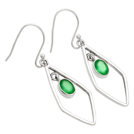 Natural Green Onyx Earrings E-1216 SDE83781