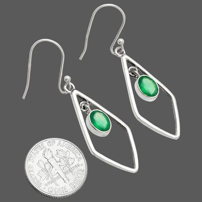 Natural Green Onyx Earrings E-1216 SDE83783