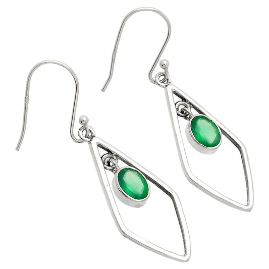 Natural Green Onyx Earrings E-1216 SDE83783