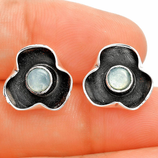 Natural Srilankan Moonstone Stud Earrings E-1247 SDE83834