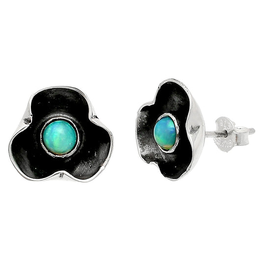 Natural Ethiopian Opal Stud Earrings E-1247 SDE83841