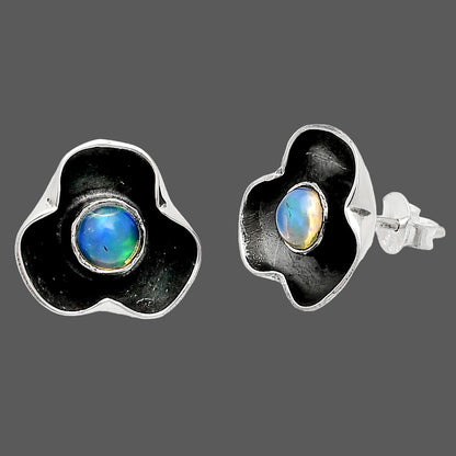 Natural Ethiopian Opal Stud Earrings E-1247 SDE83842