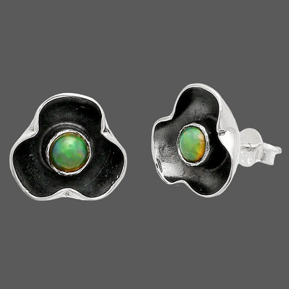Natural Ethiopian Opal Stud Earrings E-1247 SDE83843