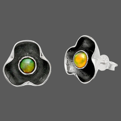 Natural Ethiopian Opal Stud Earrings E-1247 SDE83844