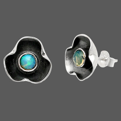 Natural Ethiopian Opal Stud Earrings E-1247 SDE83845