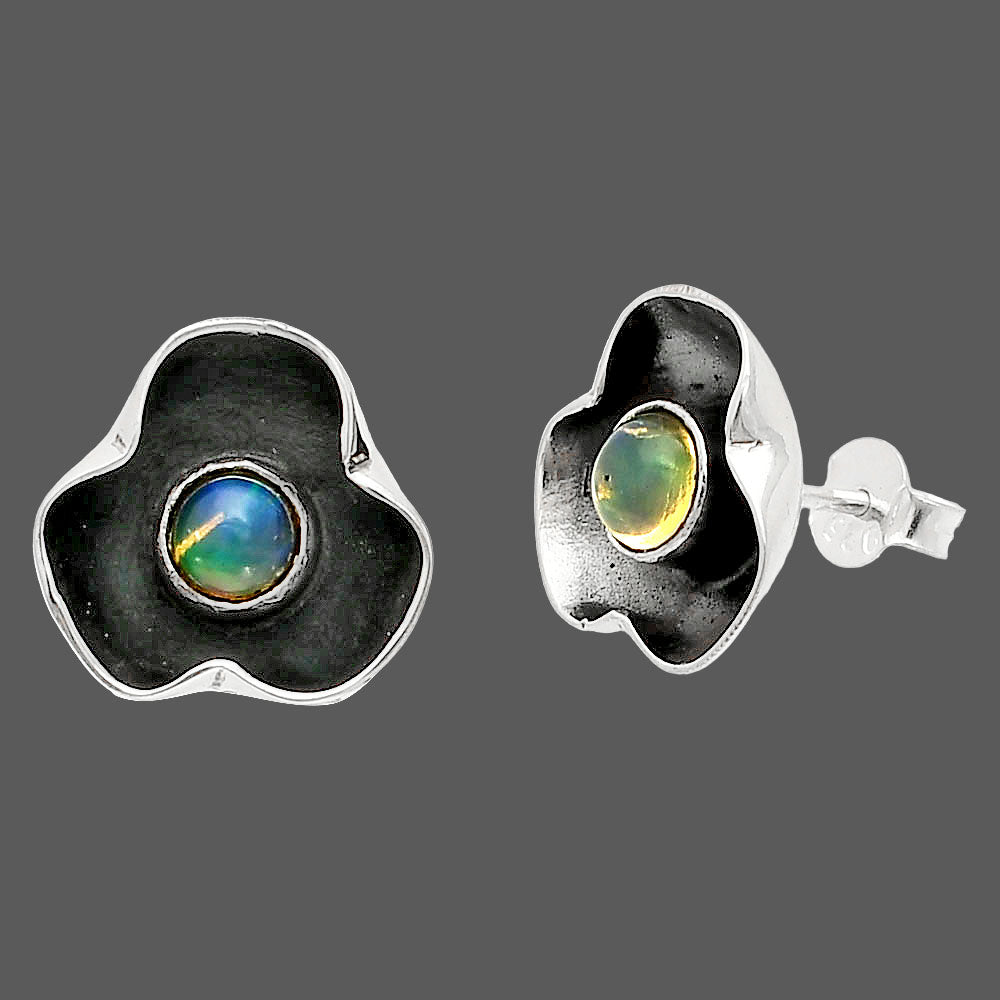 Natural Ethiopian Opal Stud Earrings E-1247 SDE83847