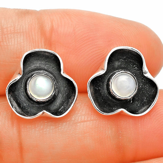 Natural Srilankan Moonstone Stud Earrings E-1247 SDE83849