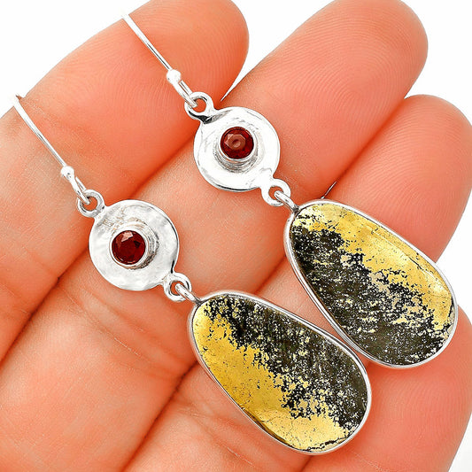 Apache Gold Healer's Gold & Garnet Earrings E-1081 SDE83871