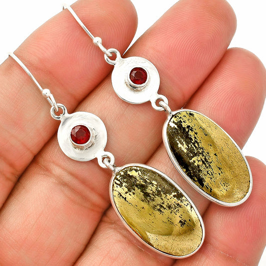Apache Gold Healer's Gold & Garnet Earrings E-1081 SDE83904