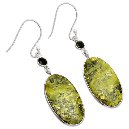Natural Serpentine & Black Onyx Earrings E-1002 SDE83991