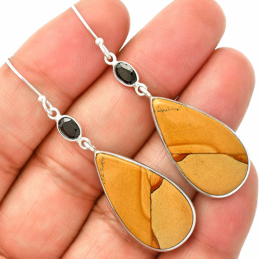 Natural Picture Jasper & Black Onyx Earrings E-1002 SDE83999