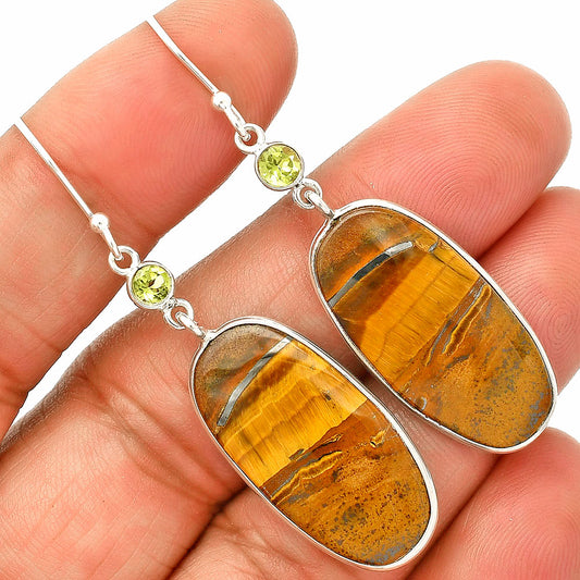 Tiger Eye - Africa & Peridot Earrings E-1002 SDE84007