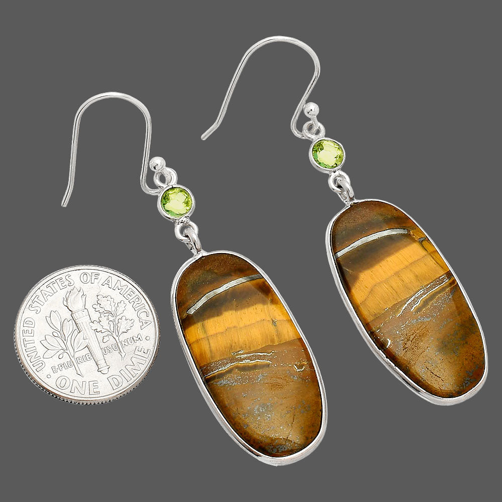 Tiger Eye - Africa & Peridot Earrings E-1002 SDE84007