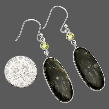 Natural Picasso Jasper & Peridot Earrings E-1002 SDE84028