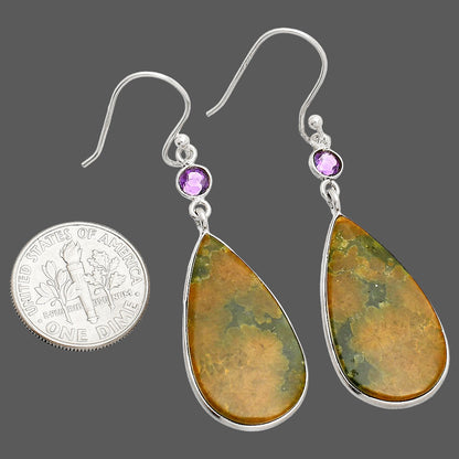 Ocean Jasper - Madagascar & Amethyst Earrings E-1002 SDE84043