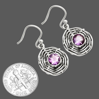 Natural African Amethyst Earrings E-1222 SDE84232