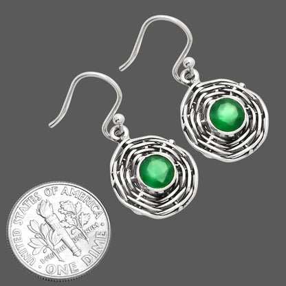 Natural Green Onyx Earrings E-1222 SDE84243