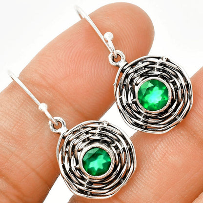 Natural Green Onyx Earrings E-1222 SDE84244