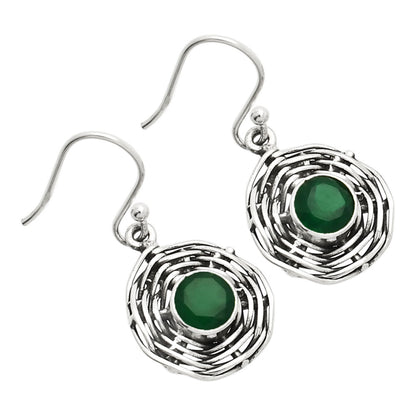 Natural Green Onyx Earrings E-1222 SDE84244