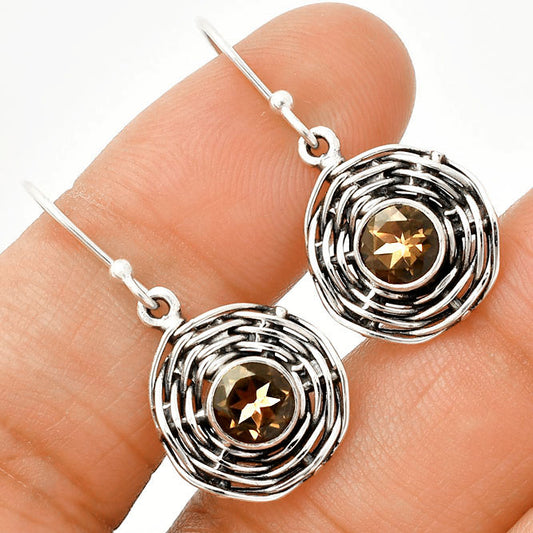 Natural Smoky Quartz - Brazil Earrings E-1222 SDE84249