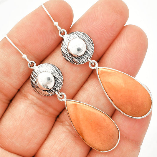 Natural Pink Aventurine Earrings E-1077 SDE84281