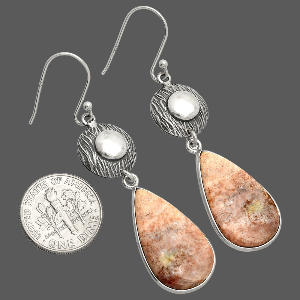 Natural Red Moss Agate Earrings E-1077 SDE84294