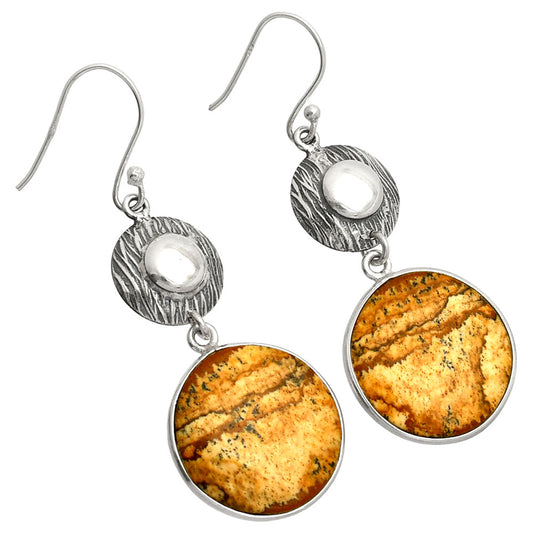 Natural Picture Jasper Earrings E-1077 SDE84297