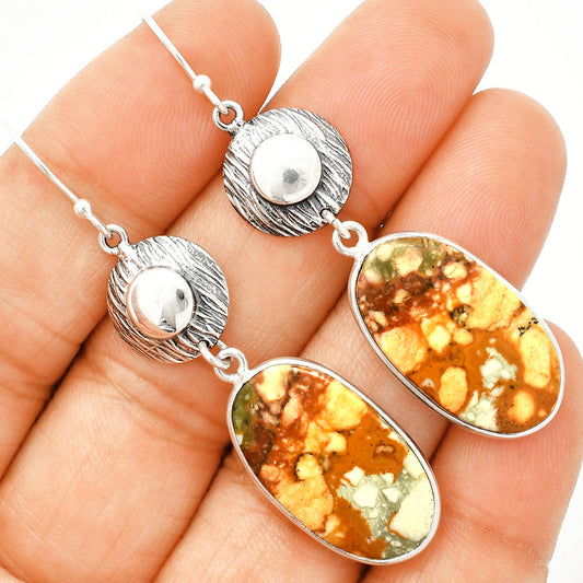 Natural Rocky Butte Picture Jasper Earrings E-1077 SDE84299