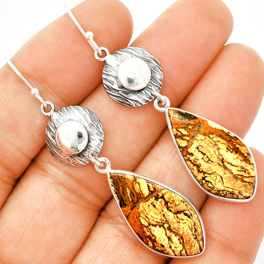 Natural Picture Jasper Earrings E-1077 SDE84303