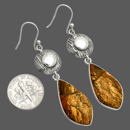 Natural Picture Jasper Earrings E-1077 SDE84303