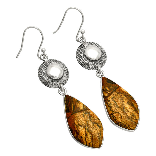 Natural Picture Jasper Earrings E-1077 SDE84303