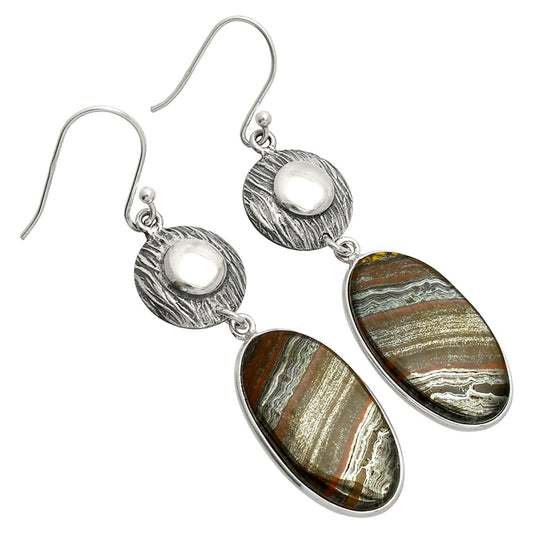 Natural Iron Tiger Eye Earrings E-1077 SDE84304