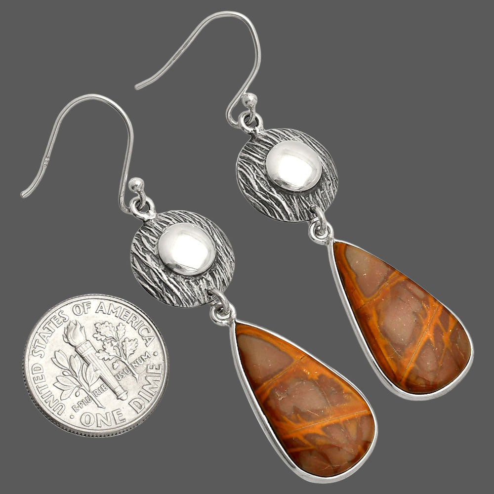 Natural Noreena Jasper Earrings E-1077 SDE84317