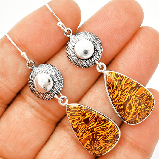 Coquina Fossil Jasper - India Earrings E-1077 SDE84326