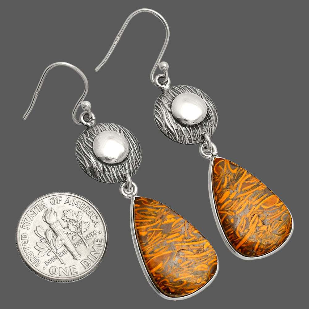 Coquina Fossil Jasper - India Earrings E-1077 SDE84326