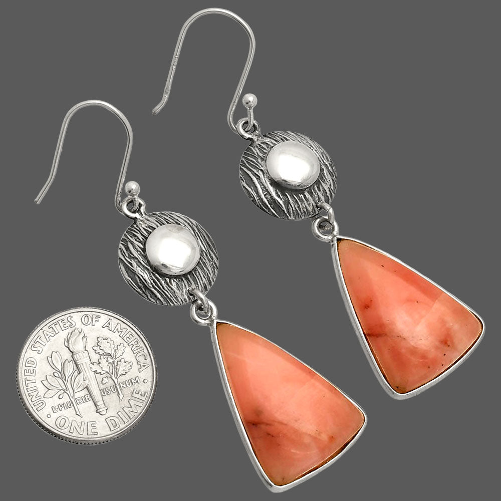 Natural Guava Quartz - Brazil Earrings E-1077 SDE84333